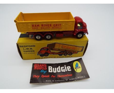 Budgie Toys - a die-cast Bedford LWB Tipper with windows # 276, near mint in excellent picture box with a promotional colour 