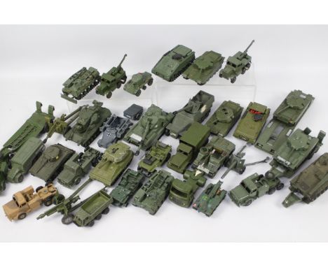 Dinky - Corgi - Solido - Military - A collection of 30 plus unboxed Military models including Mighty Antar # 660, Recovery Tr
