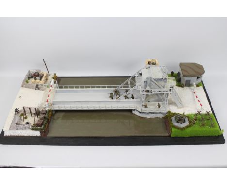 War Diorama - A war diorama set on a German river with a draw bridge. A lot of effort and time and passion has clearly gone i