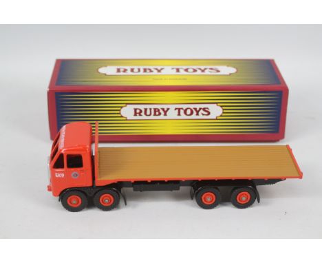 Ruby Toys - A rare limited edition white metal Scammell 8 Wheel Flatbed lorry in British Road Services livery # 48. This one 