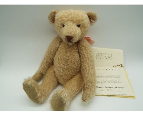 Steiff - a Teddy Bear Appolonia Margarete with growler, blonde, 45 cm (h) white tag and button to ear, issued in a limited ed