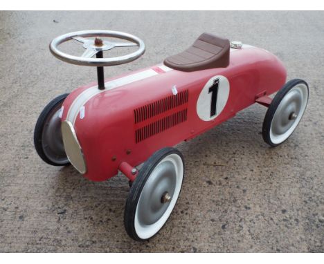 Vintage French Style Childres's racing car in pink (sunbleached) Item appears in excellent condition and bears no brand marki