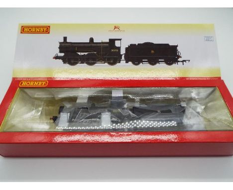 Hornby - an OO gauge DCC Ready model steam locomotive and tender 0-6-0 op no 30698, early BR Drummond 700, black BR livery, #