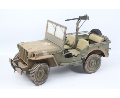 Hasbro - An unboxed Hasbro GI Joe Classic Collection 1:6 scale US Willys Jeep with .30 Calibre Machine Gun. The model shows s