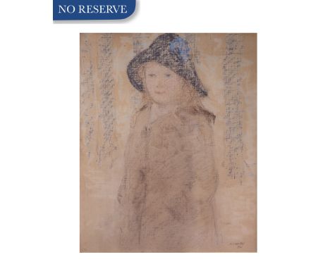 ELMER LIVINGSTON MACRAE (AMERICAN 1875-1953)Portrait of Helen Hooker, 1912pastel on cloth laid on cardboard61 x 51 cm (24 x 2