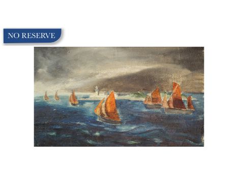 THURLOE CONNOLLY (IRISH 1918-2016)Sailboatsoil on canvas 31 x 51 cm (12 1/4 x 20 1/8 in.)PROVENANCECollection of Ernie O'Mall