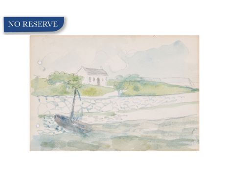 JACK BUTLER YEATS (IRISH 1871-1957)Rocky Beach, circa 1905watercolor and pencil on paper9 x 13 cm (3 1/2 x 5 1/8 in.) inscrip