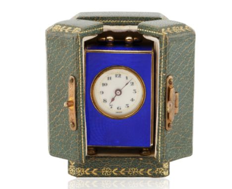 AN EARLY 20TH CENTURY VALME SWISS ARGENT MINIATURE CARRIAGE CLOCK, RETAILED BY SHREVE CRUMP & LOW COMPANY, BOSTONrectangular 