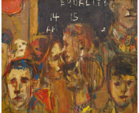 ALVIN HOLLINGSWORTH (AMERICAN 1928-2000)Equality, circa 1965oil on canvas76 x 92 cm (29 7/8 x 36 1/4 in.) signed on stretcher