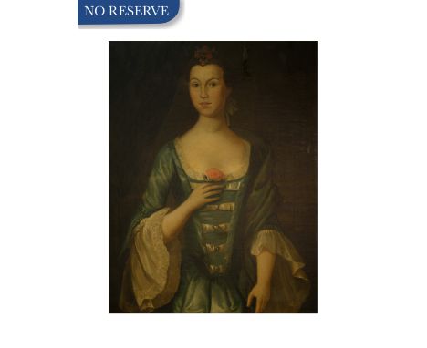 ATTRIBUTED TO CHRISTOPHER STEELE (BRITISH 1733-1767)Portrait of a Womanoil on canvas91 x 71 cm (35 7/8 x 28 in.) PROVENANCEEs