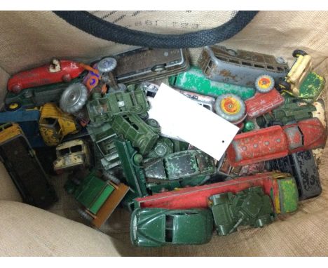 A collection of mixed vintage Playworn Dinky toys. Postage category D