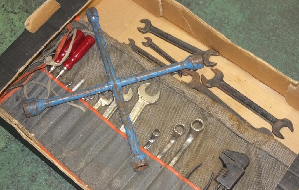 Vintage car B.M.C. tool kit A/F