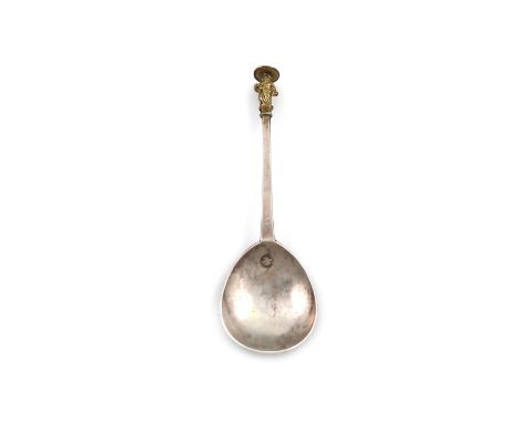 A Charles II West Country silver Apostle spoon, St. Matthew, by Thomas Dare I, Taunton circa 1670, fig-shaped bowl, faceted t