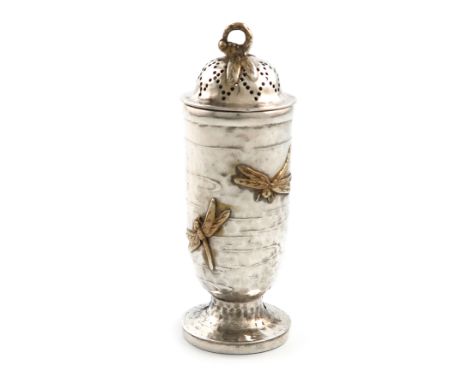 By Tiffany and Co., a late 19th century American silver and silver-gilt pepper pot, Edward Moore period, 1873-1891, slight ta
