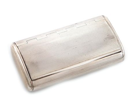A George III silver snuff box, by John Linnit &amp; William Atkinson, London 1811, rounded rectangular form, reeded decoratio