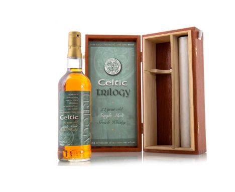 CELTIC F.C., TRILOGY 2000/01 TREBLE LIMITED EDITION MALT WHISKY 32 YEAR OLD no. 217, 70cl, 40%, in fitted hardwood case with 