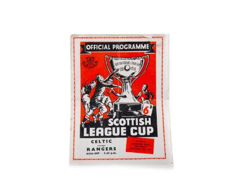 CELTIC F.C. VS. RANGERS F.C., SCOTTISH LEAGUE CUP FINAL PROGRAMME 19TH OCTOBER 1957 Note: This programme comes from the histo
