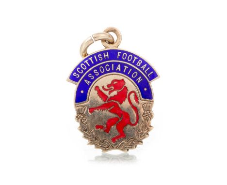 SCOTTISH QUALIFYING CUP SOUTH WINNERS SILVER GILT MEDAL 1985/86 the obverse with central enamel lion rampant and border inscr