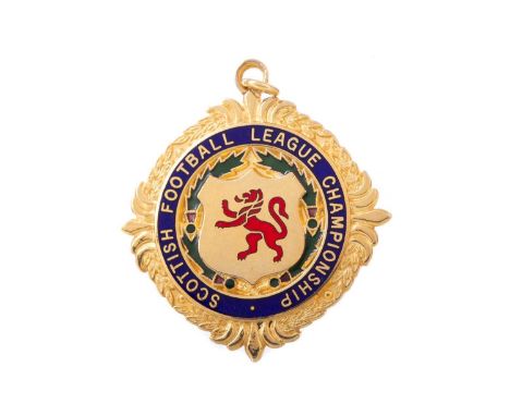 KEVIN FOTHERINGHAM OF RANGERS F.C., RESERVE LEAGUE WEST GILT MEDAL 1993/94 the obverse with central shield shaped plaque with