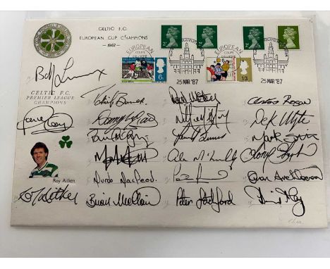 CELTIC F.C. VS. MANCHESTER UNITED F.C., ROY AITKEN TESTIMONIAL SIGNED COVERS 25TH MARCH 1987 two covers, one signed by the Ce