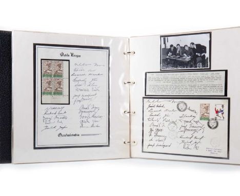 CELTIC F.C., FINE EUROPEAN CUP SIGNED FIRST DAY COVER COLLECTION 1966/67 the philatelic display mounted with text covering ea