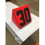 30 yard"" Sideline Marker / Game-Used / This item includes Georgia Dome Authentication Tag