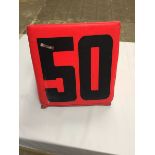 50 yard"" Sideline Marker / Game-Used / This item includes Georgia Dome Authentication Tag
