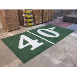 "40> yard (right arrow)" Field-Turf, Game-Used, Final Game: Jan 22, 2017 Packers vs. Falcons, NFC