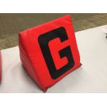 G yard"" Sideline Marker / Game-Used / This item includes Georgia Dome Authentication Tag