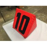 10 yard"" Sideline Marker / Game-Used / This item includes Georgia Dome Authentication Tag