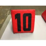 10 yard"" Sideline Marker / Game-Used / This item includes Georgia Dome Authentication Tag