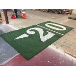 "<20 yard (left arrow)" Field-Turf, Game-Used, Final Game: Jan 22, 2017 Packers vs. Falcons, NFC