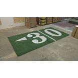 "<30 yard (left arrow)" Field-Turf, Game-Used, Final Game: Jan 22, 2017 Packers vs. Falcons, NFC