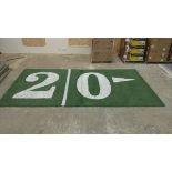 "20> yard (right arrow)" Field-Turf, Game-Used, Final Game: Jan 22, 2017 Packers vs. Falcons, NFC