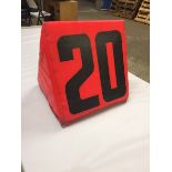 20 yard"" Sideline Marker / Game-Used / This item includes Georgia Dome Authentication Tag