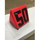 50 yard"" Sideline Marker / Game-Used / This item includes Georgia Dome Authentication Tag