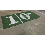 "10> yard (right arrow)" Field-Turf, Game-Used, Final Game: Jan 22, 2017 Packers vs. Falcons, NFC