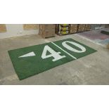 "<40 yard (left arrow)" Field-Turf, Game-Used, Final Game: Jan 22, 2017 Packers vs. Falcons, NFC