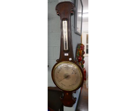Large Georgian banjo barometer 