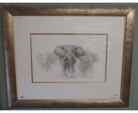 David Shepherd L/E Print ELEPHANTS (Pencil) (309/950) 