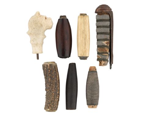 the first of reeded bone, probably from an infantry sword of circa 1780; the second of natural staghorn, from a hunting sword