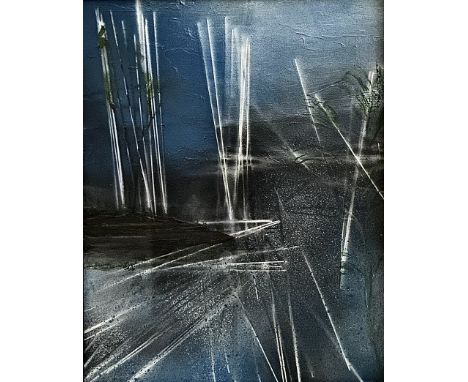 SEASCAPE IN JAPAN mixed media on canvas 50 x 40cm (framed) Painted in 2011 To be sold with a certificate of authenticity.