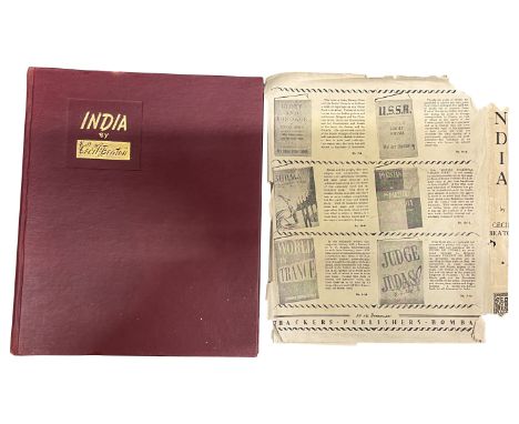 India Thacker &amp; Co. Ltd. Bombay 1925 Boards with gilt title. 98 full page black &amp; white illustrations English Wear to