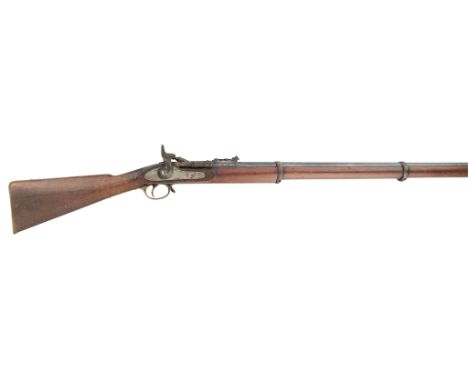 the barrel fitted with calibrated ladder back-sight, breech-block stamped 'B. S. A. Co.', the lock stamped with 'V. R.' crown