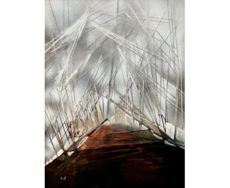 RAY OF LIGHT 2 mixed media on canvas 60 x 45cm (framed) Painted in 2010 To be sold with a certificate of authenticity.