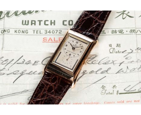 A RARE GENTLEMAN'S 9CT SOLID ROSE GOLD ROLEX PRINCE BRANCARD SUPER PRECISION WRIST WATCHCIRCA 1940s, REF. 1490 WITH PURCHASE 