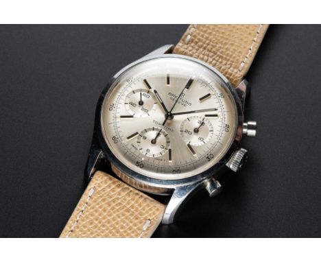 A RARE GENTLEMAN'S STAINLESS STEEL BREITLING TOP TIME CHRONOGRAPH WRIST WATCHCIRCA 1966, REF. 810 "MK1.2", WITH SILVER "ALBIN