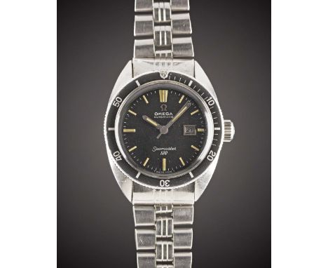 A LADIES STAINLESS STEEL OMEGA SEAMASTER 120 DIVERS BRACELET WATCHCIRCA 1967, REF. 566.007Movement: 24J, automatic, cal. 681,