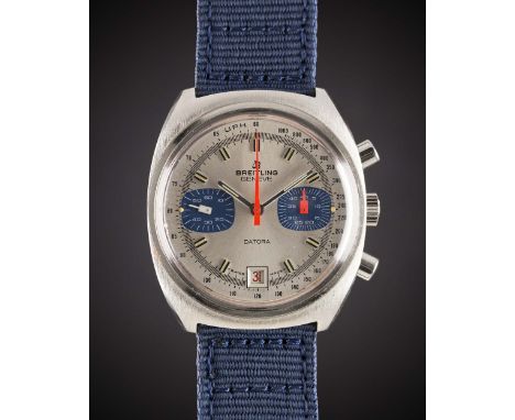 A GENTLEMAN'S "NOS" BREITLING DATORA CHRONOGRAPH WRIST WATCHCIRCA 1975, REF. 2018Movement: 17J, manual wind, Valjoux cal. 773