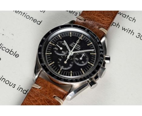 A RARE GENTLEMAN'S STAINLESS STEEL OMEGA SPEEDMASTER PROFESSIONAL CHRONOGRAPH WRIST WATCHDATED 1969, REF. 145022-68 ST "TRANS